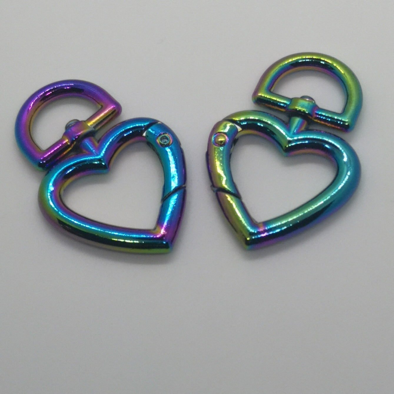 Gated Heart Swivel Hook set of 2