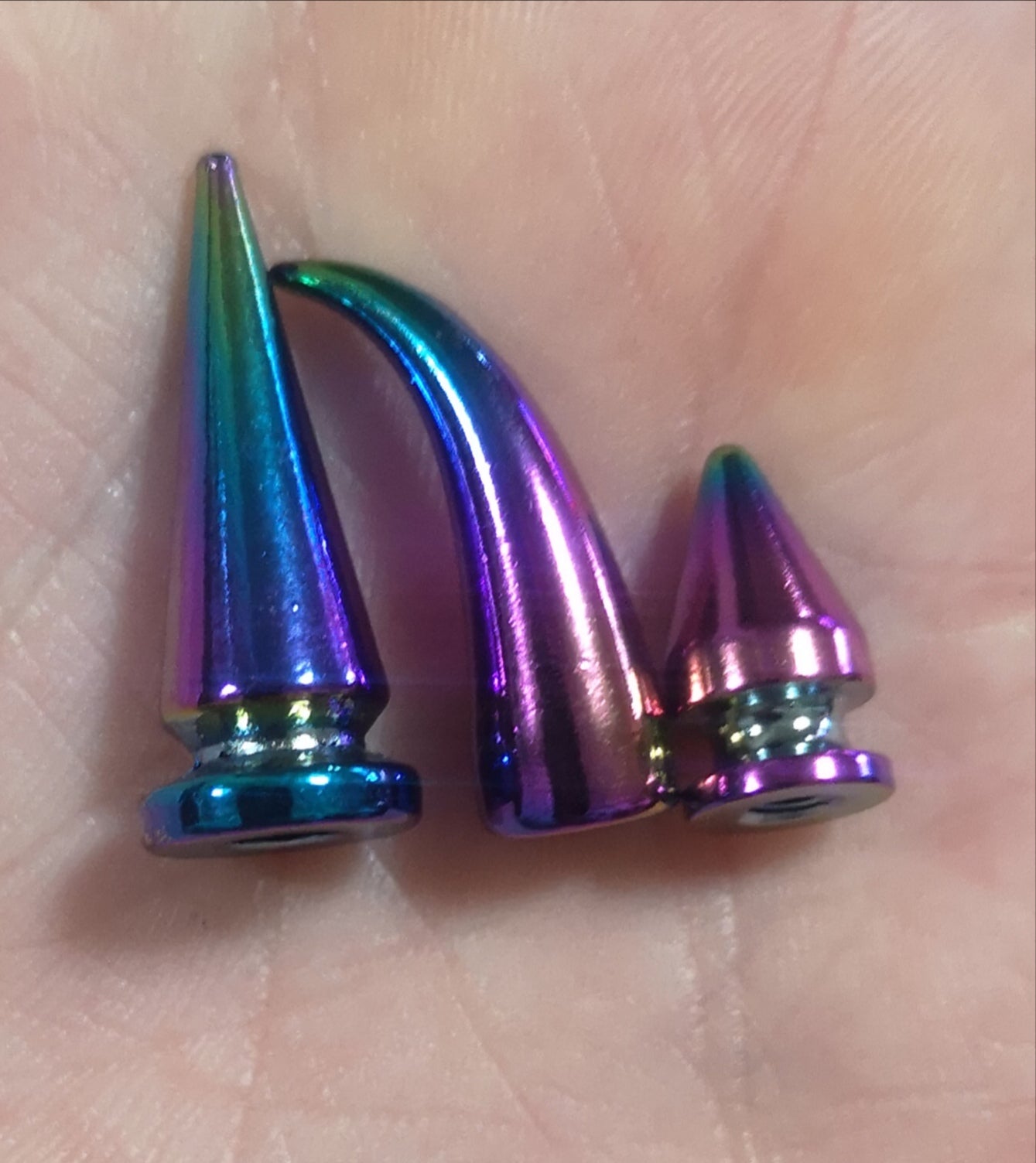 13mm Rainbow Spike Studs