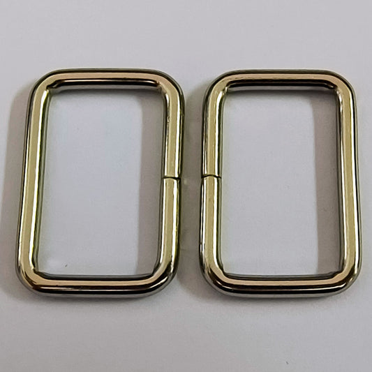 1 Inch Silver Rectangle Rings
