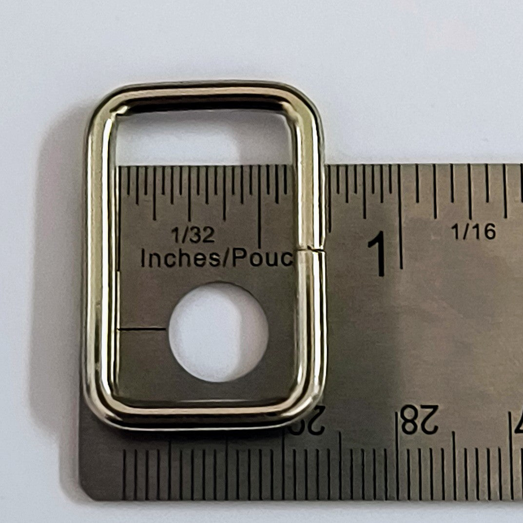 1 Inch Silver Rectangle Rings