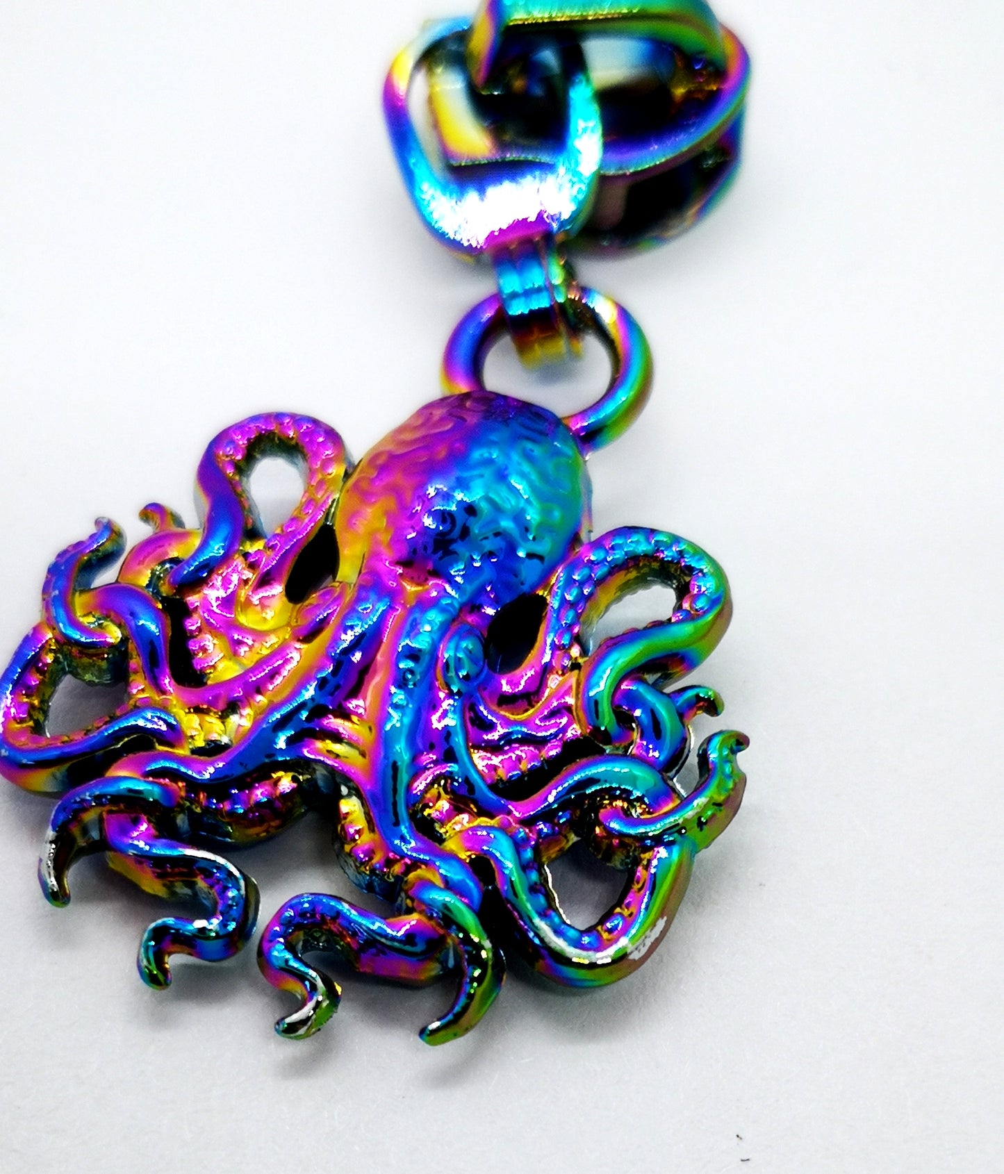 Custom Rainbow Octopus Zipper Pull set of 5