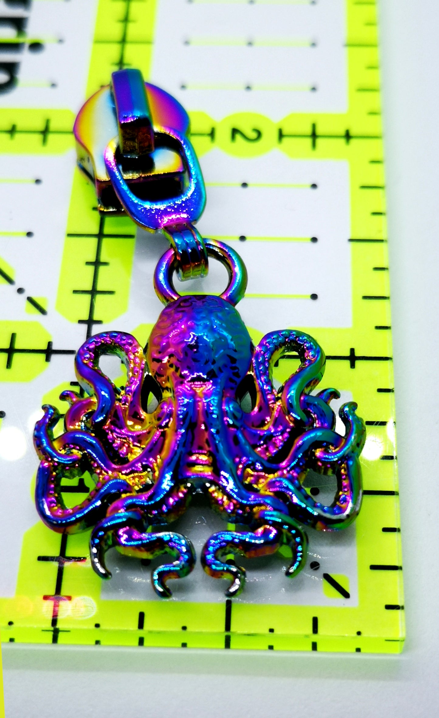 Custom Rainbow Octopus Zipper Pull set of 5