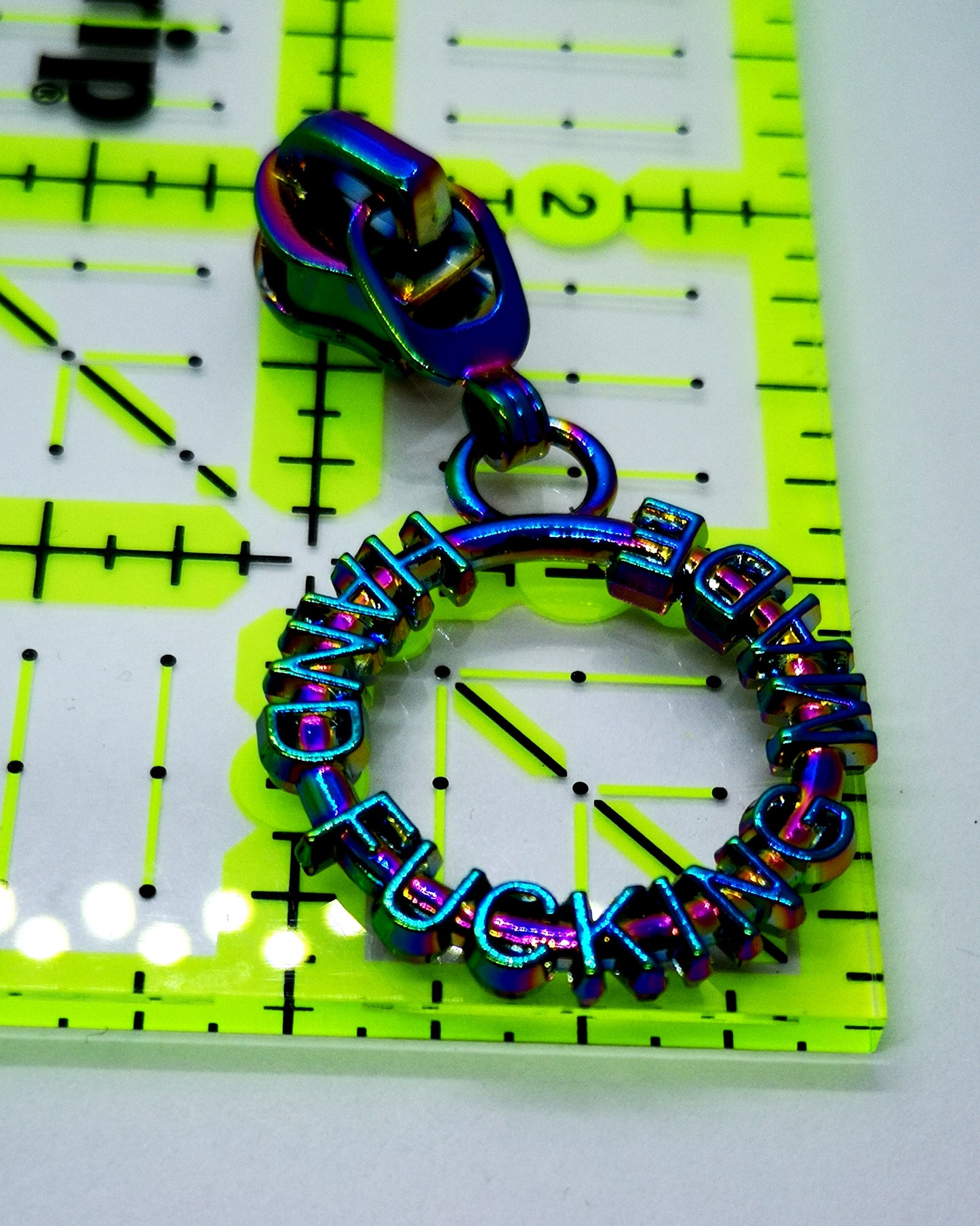 Rainbow Hand F*cking Made Zipper Pull set of 5