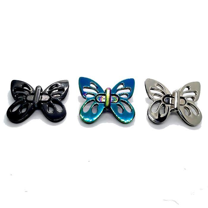 Sliver Butterfly purse lock closure - RC.Threadcraft