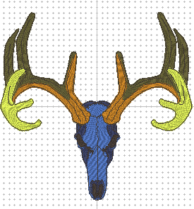 DEER SKULL -Embroidery File (Download)