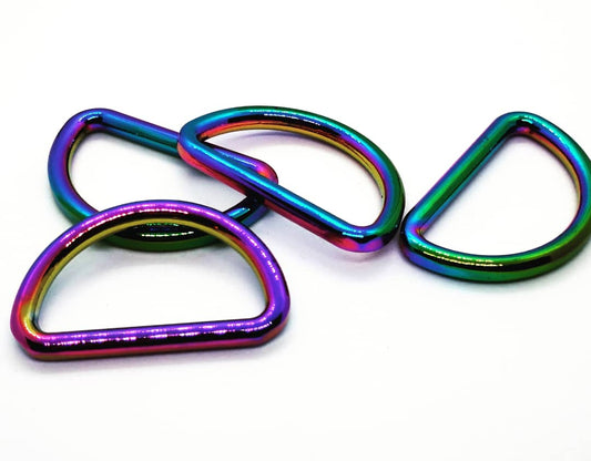 1.5" D-Ring Rainbow set of 4