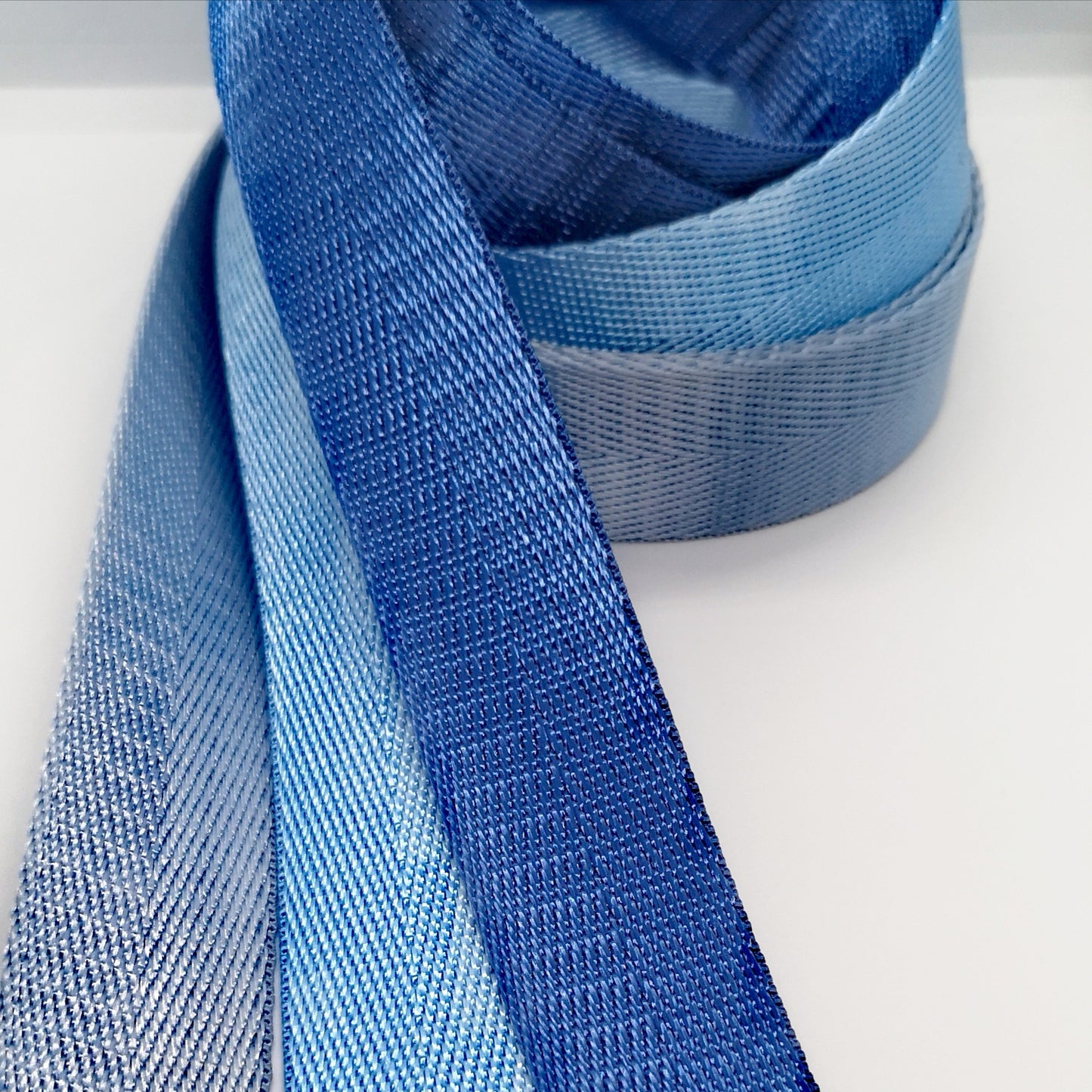 1" Wide Webbing -Solid Color -STEEL BLUE