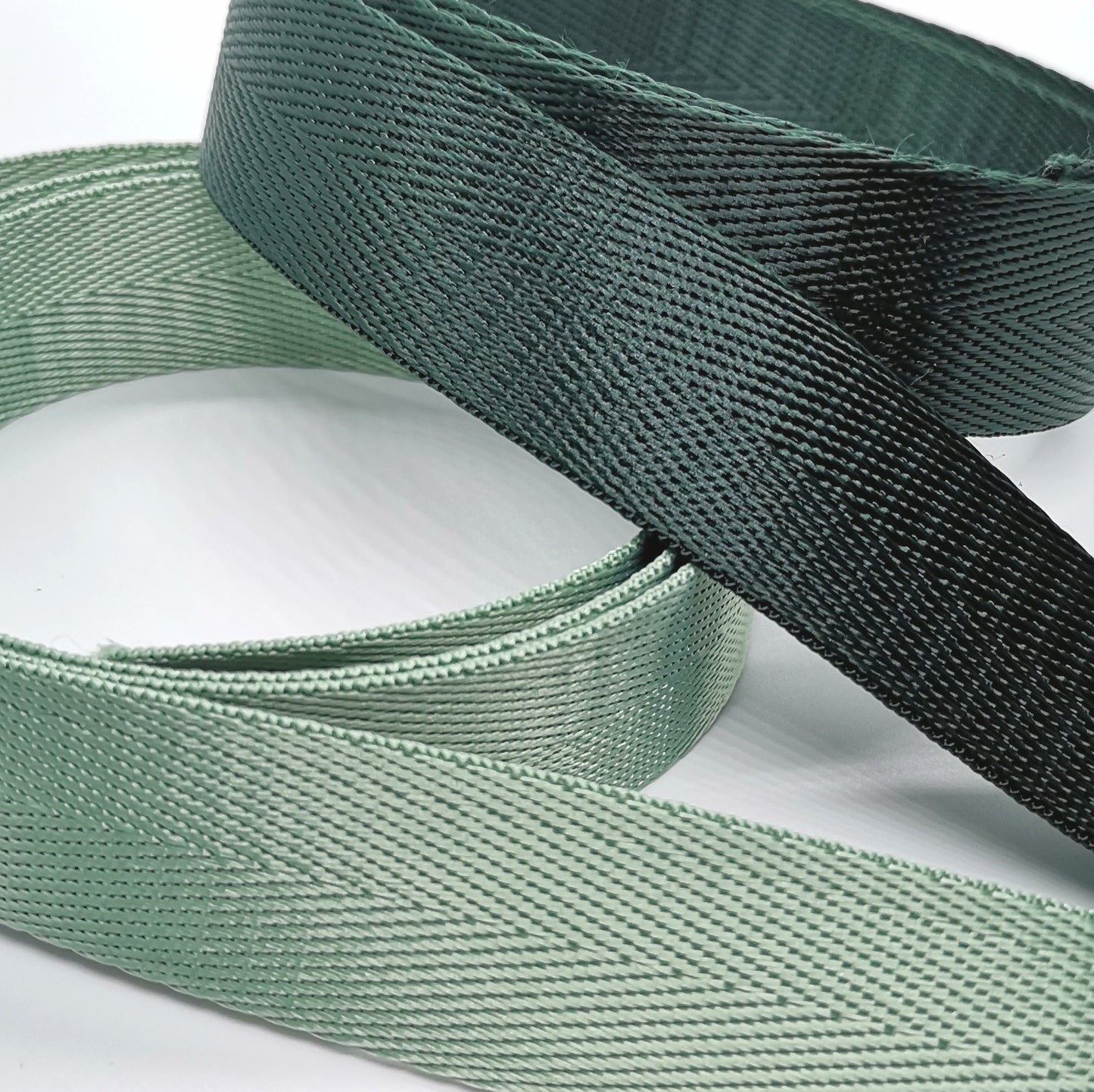 1" Wide Webbing -Solid Color -DEEP FOREST GREEN