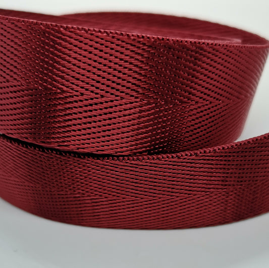 1" Wide Webbing -Solid Color - BLOOD RED