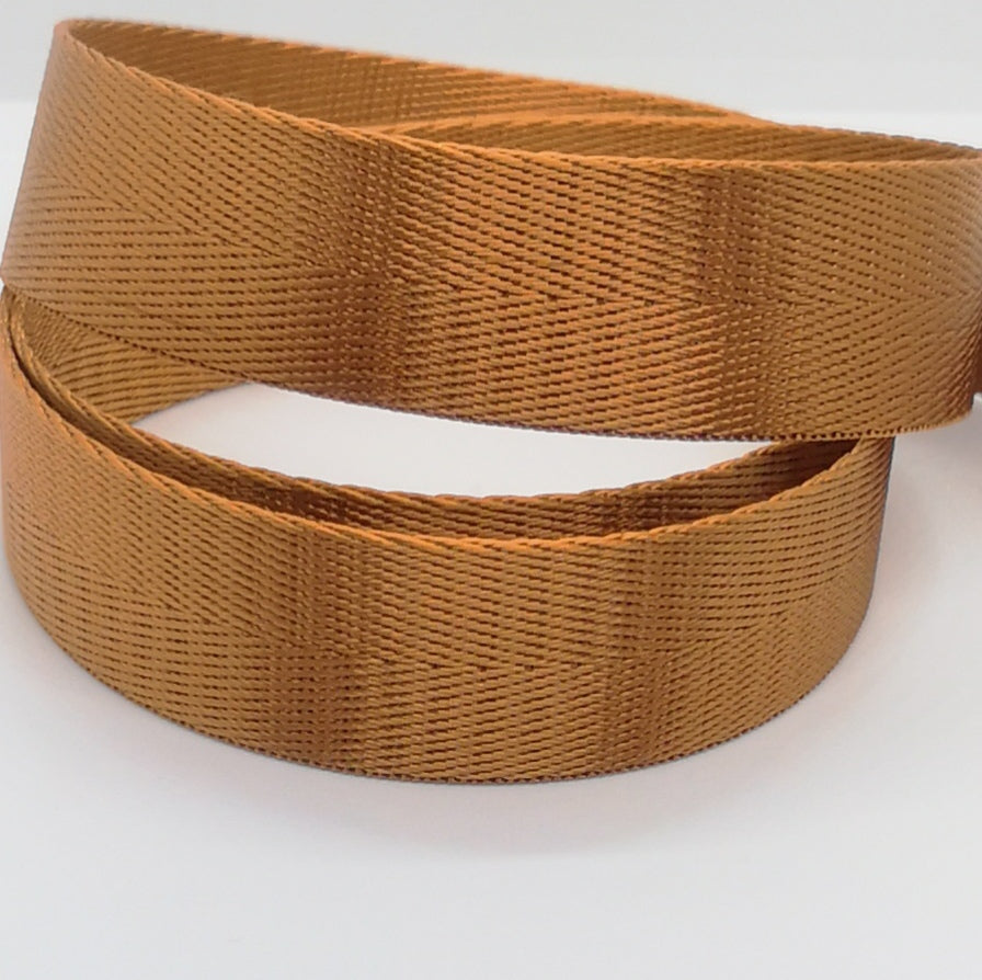 1" Wide Webbing -Solid Color -COPPER