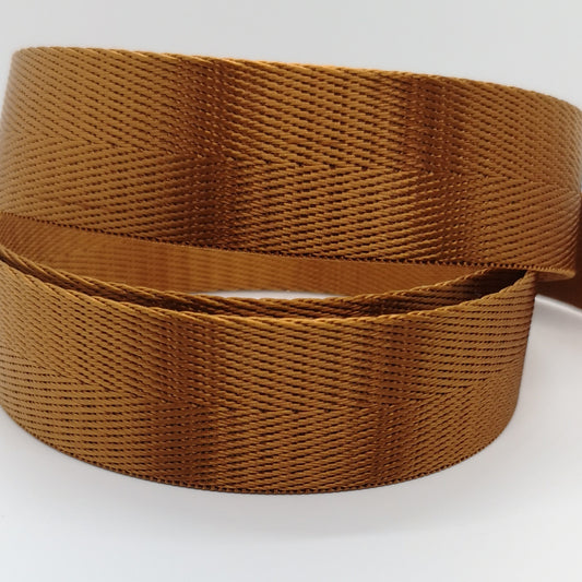 1" Wide Webbing -Solid Color -COPPER