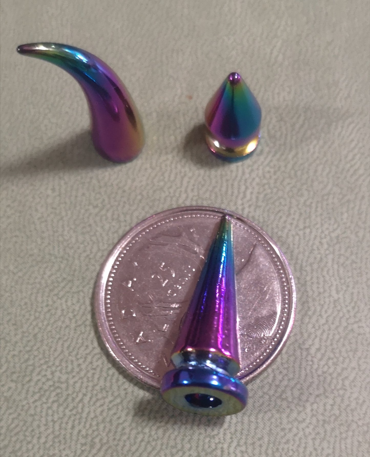 *NEW*  25mm Rainbow Spike Studs