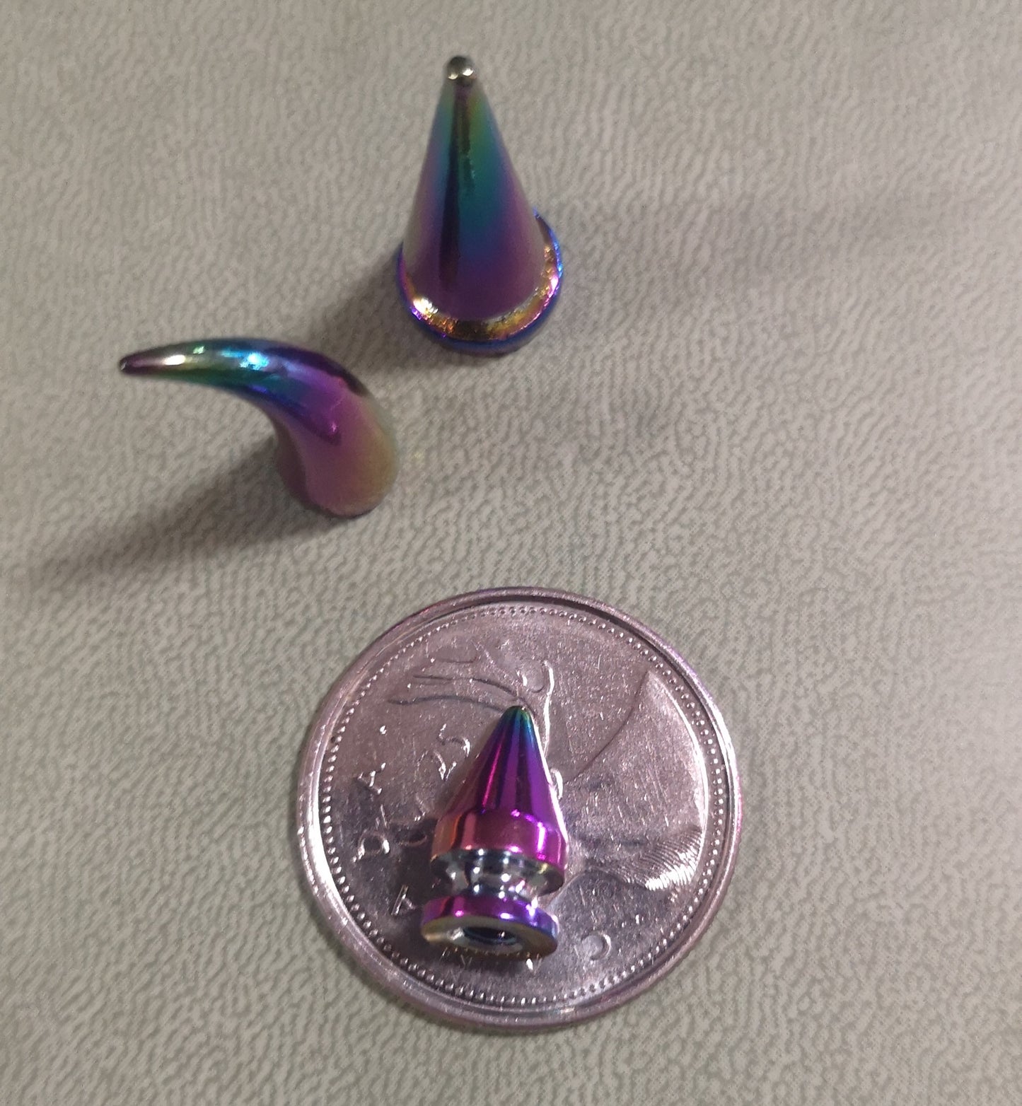 *NEW* 13mm Rainbow Spike Studs