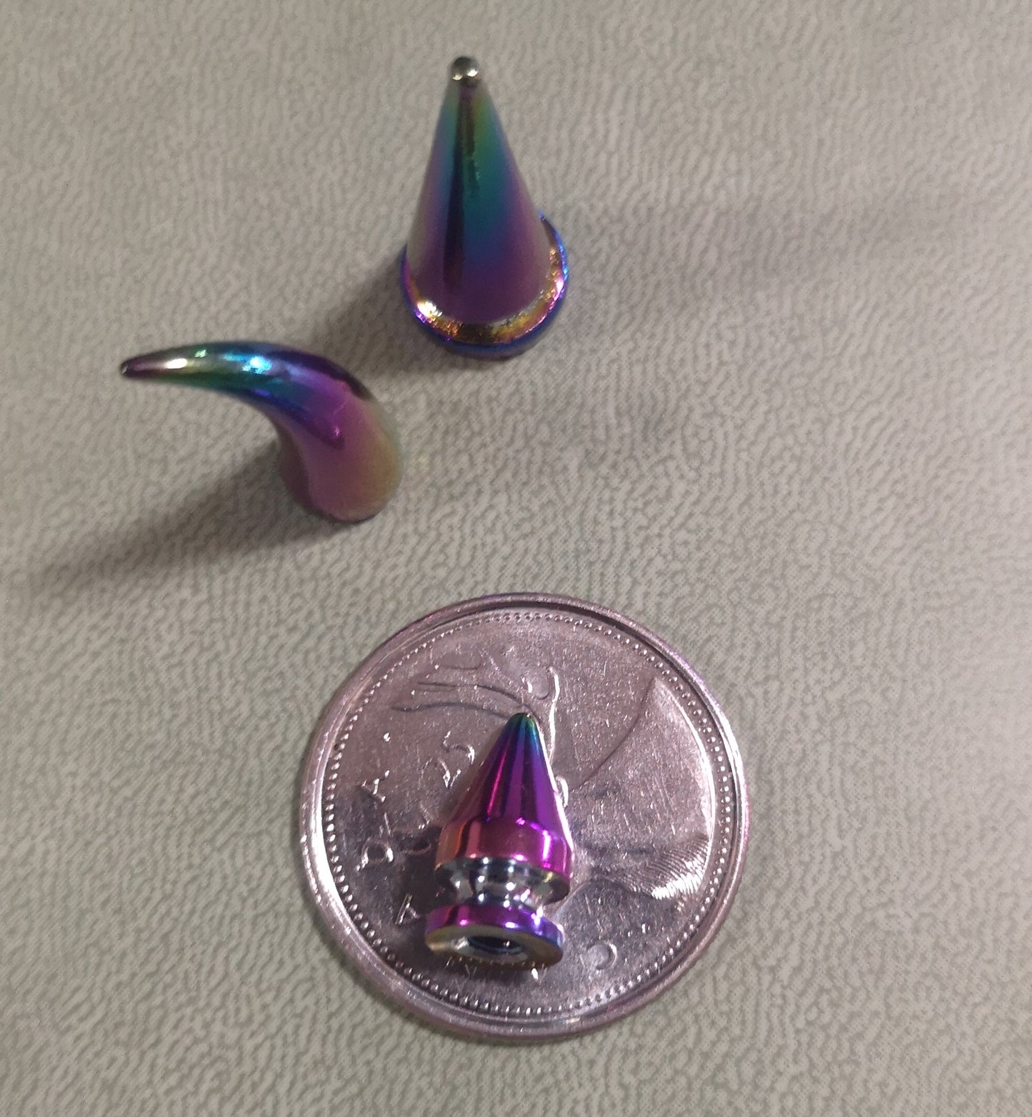 13mm Rainbow Spike Studs