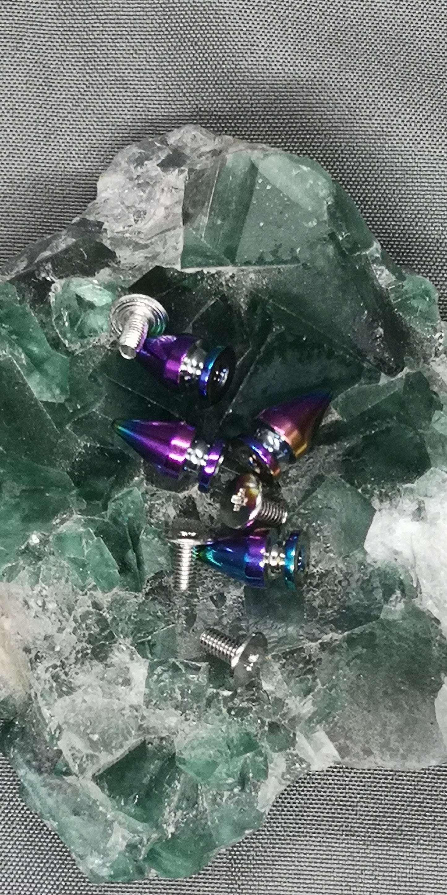 13mm Rainbow Spike Studs