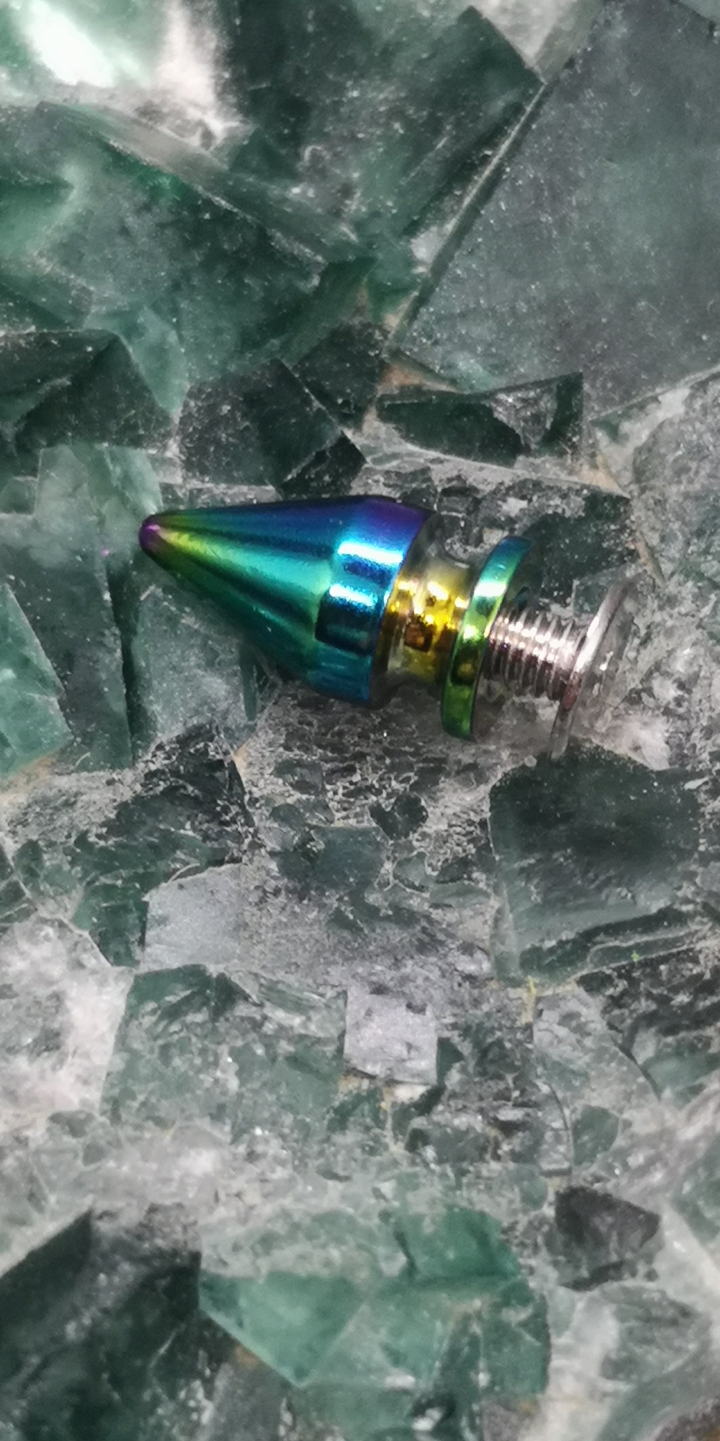 13mm Rainbow Spike Studs