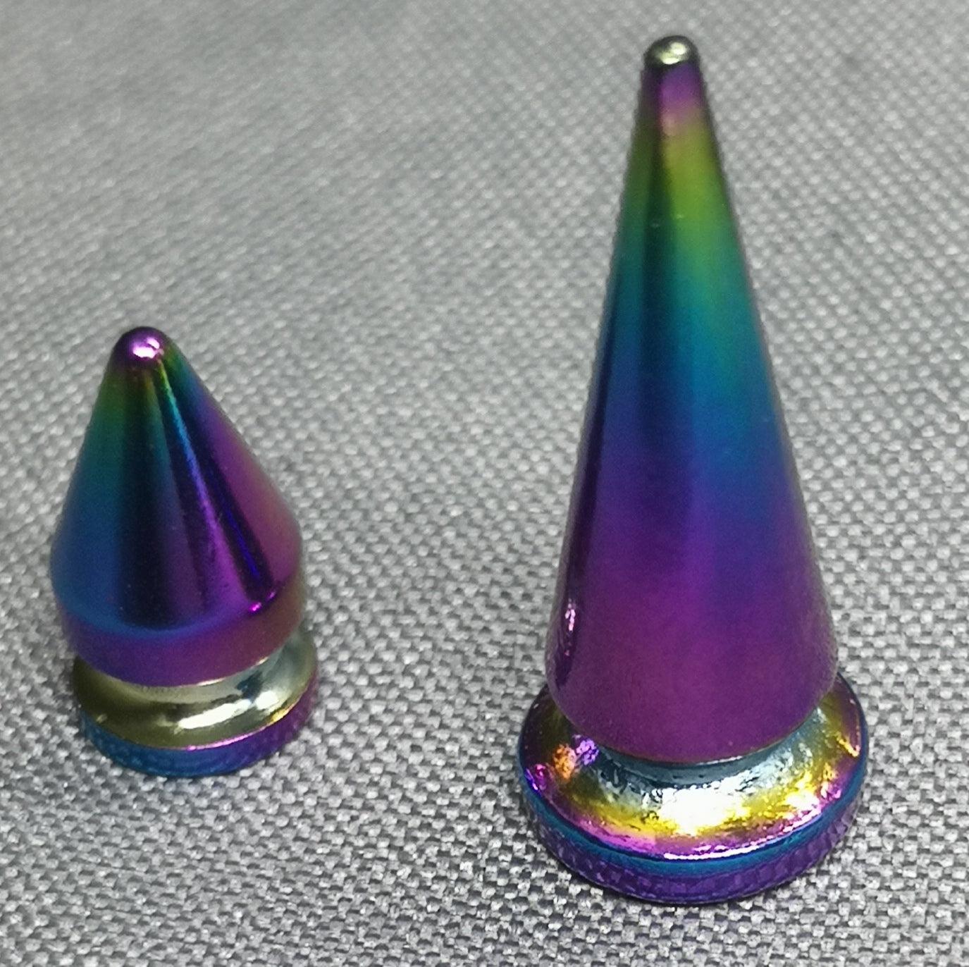 *NEW* 13mm Rainbow Spike Studs