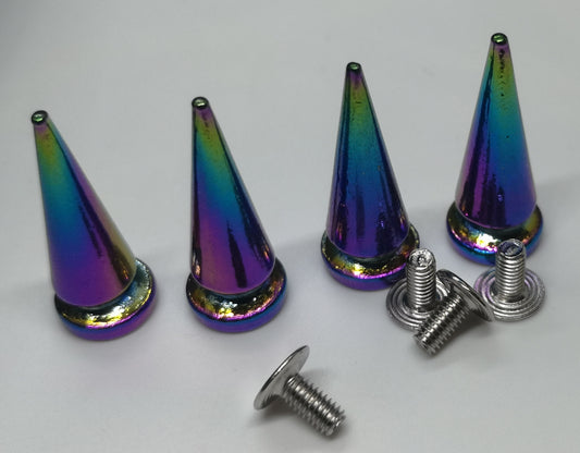 25mm Rainbow Spike Studs