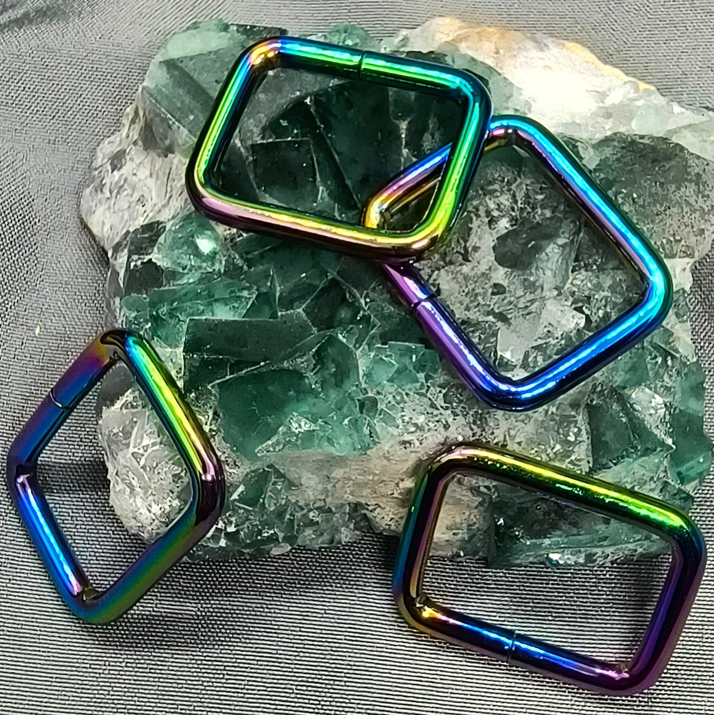 Thicc 1" Rectangle Rings - Rainbow