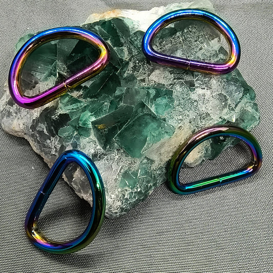 Thicc 1" D Rings - Rainbow