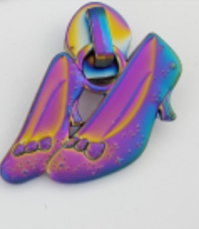 Rainbow Slippers Zipper Pulls