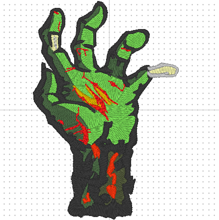 ZOMBIE HAND -Embroidery File (Download)