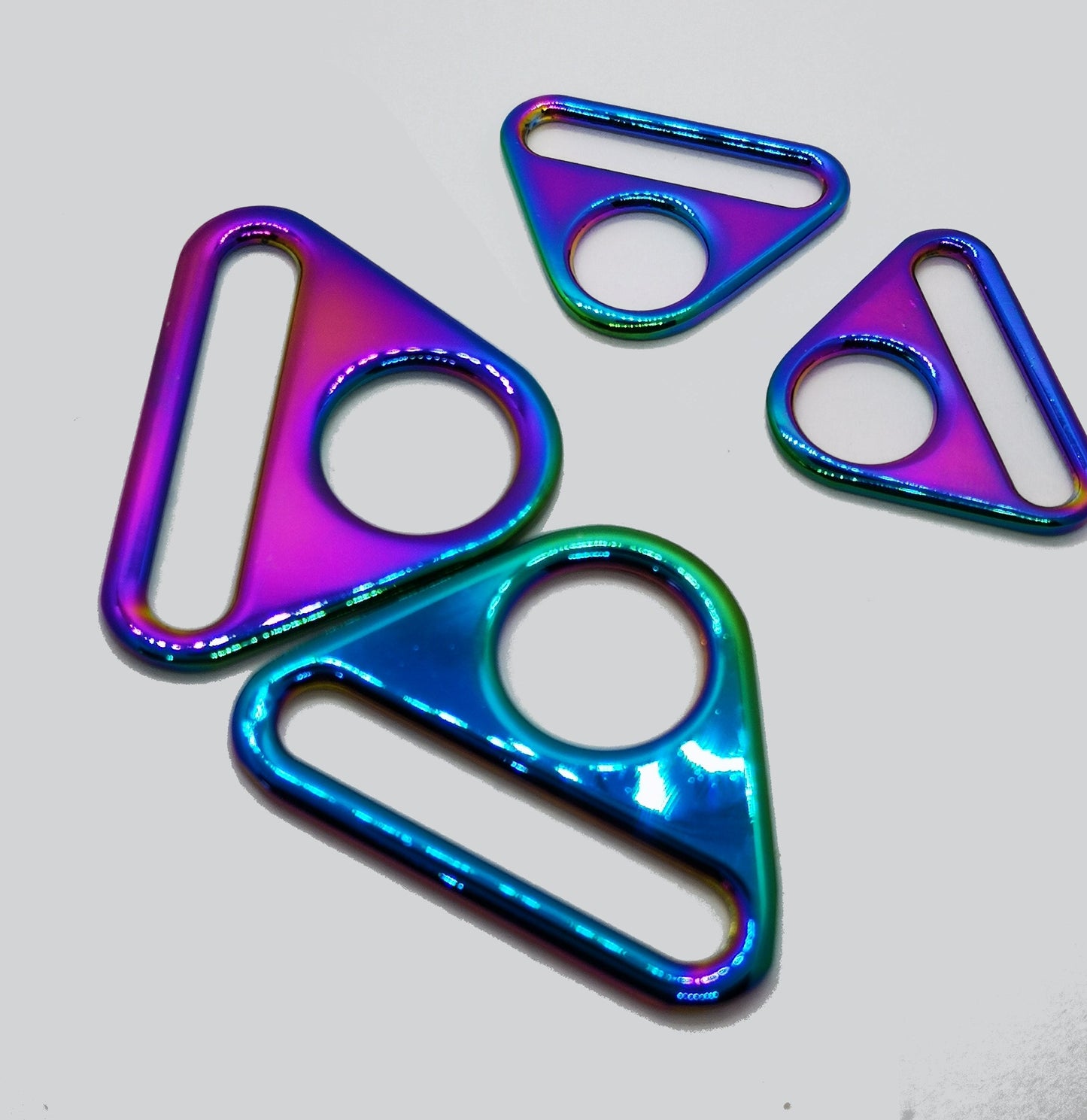 1.5" Rainbow Triangle Strap Connector set of 2