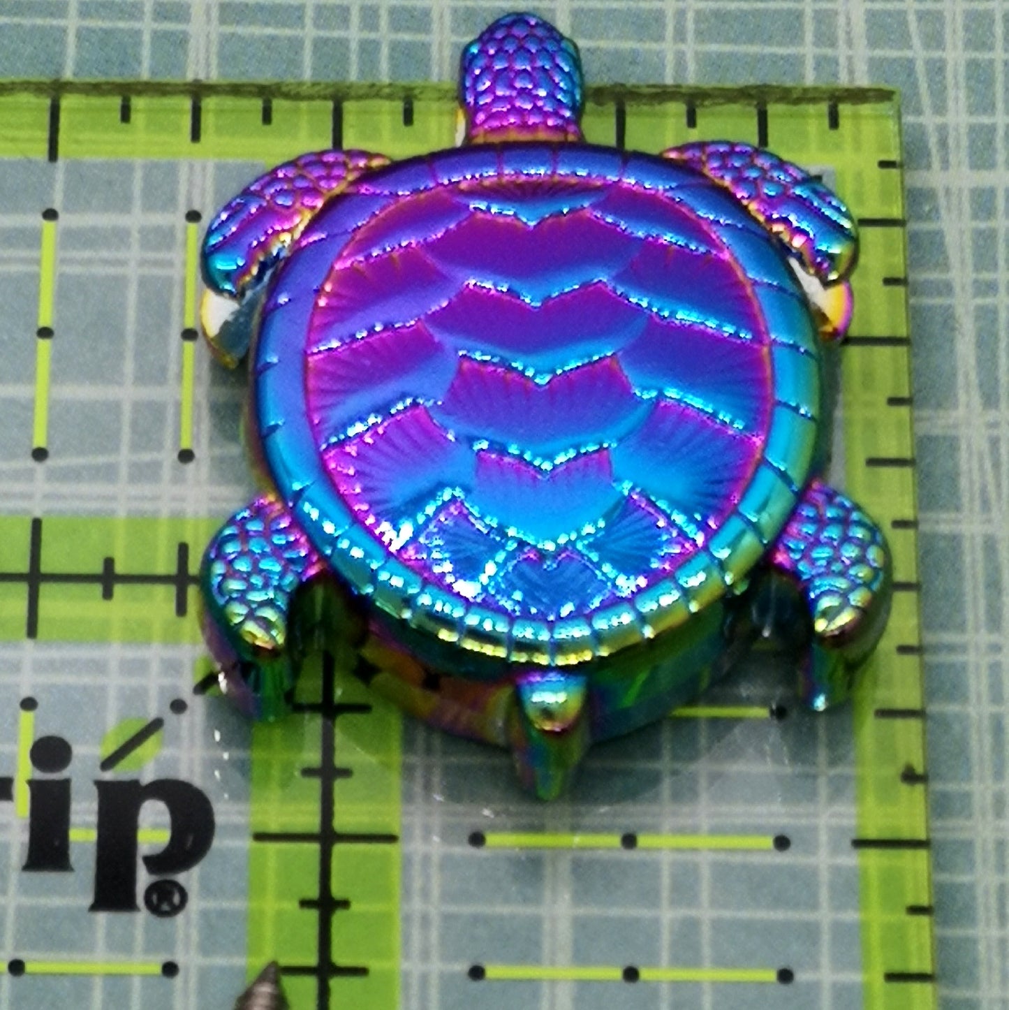 Rainbow Turtle strap ends 1"