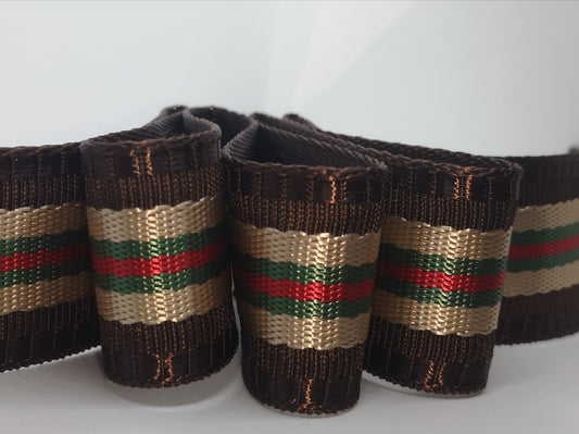 ***Last Chance*** 1.5" Wide Webbing - DAD'S RIBBON CANDY COLLECTION- COFFEE