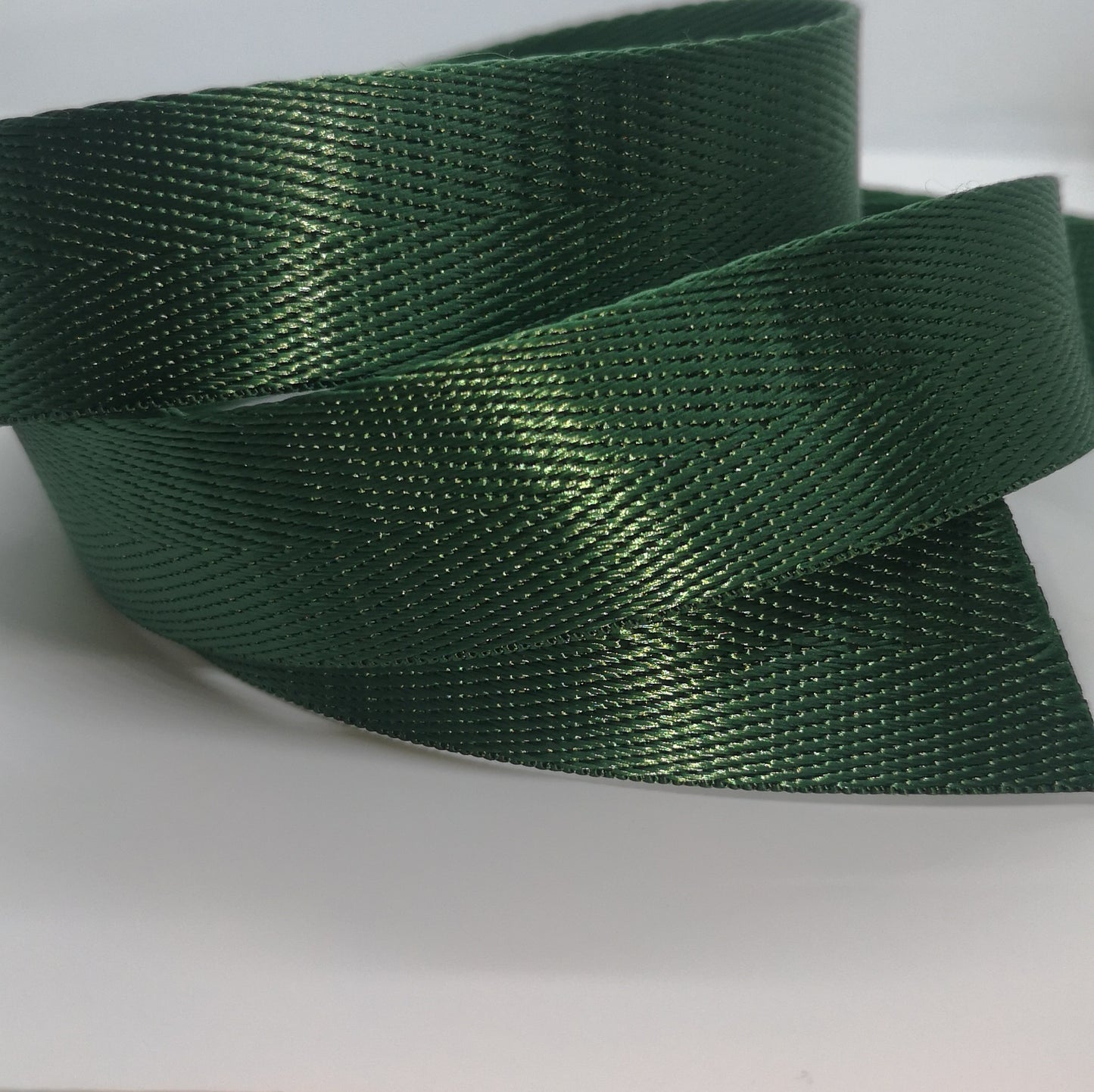 1" Wide Webbing - Solid Color - PALM GREEN