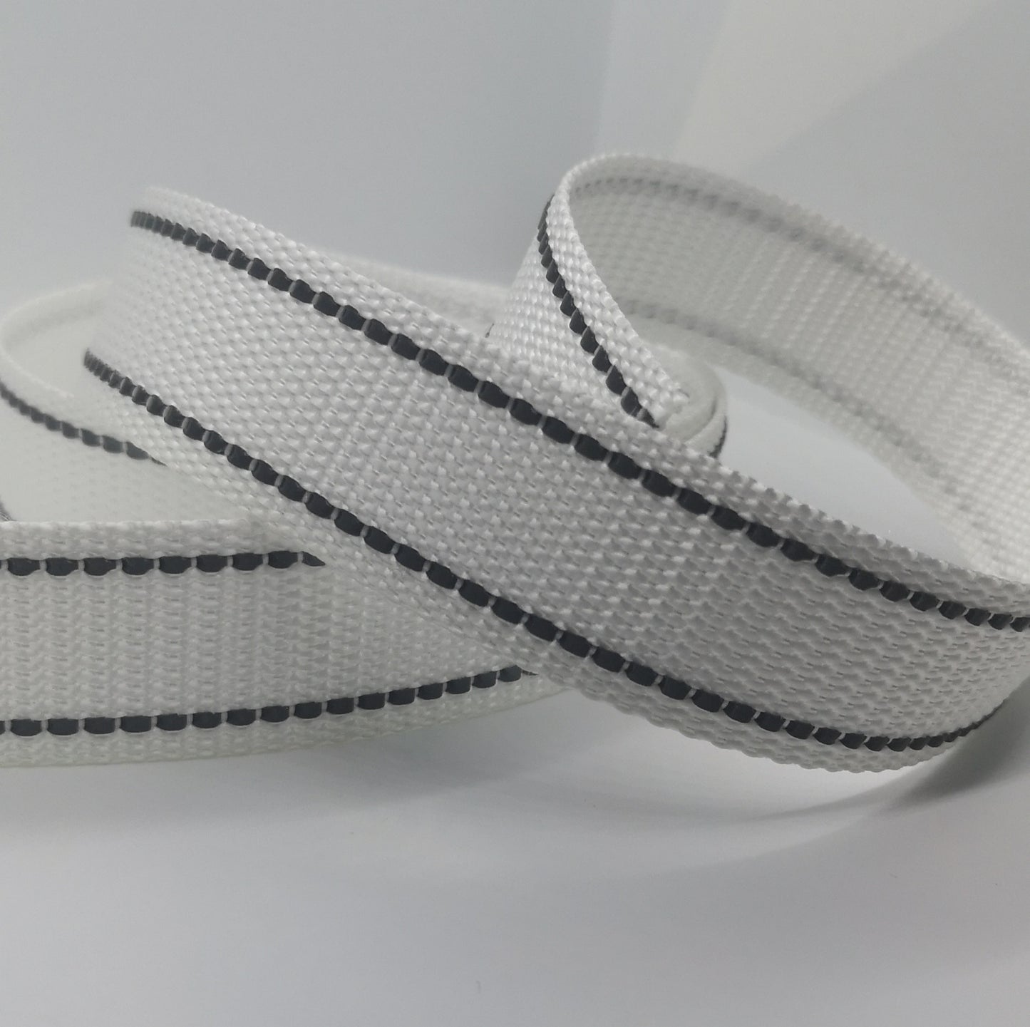 1" Wide Webbing - Solid Color with Reflective- WHITE