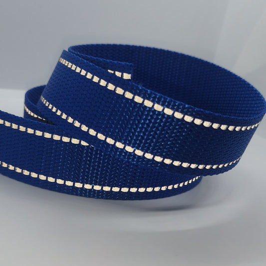 1" Wide Webbing - Solid Color with Reflective- ROYAL BLUE