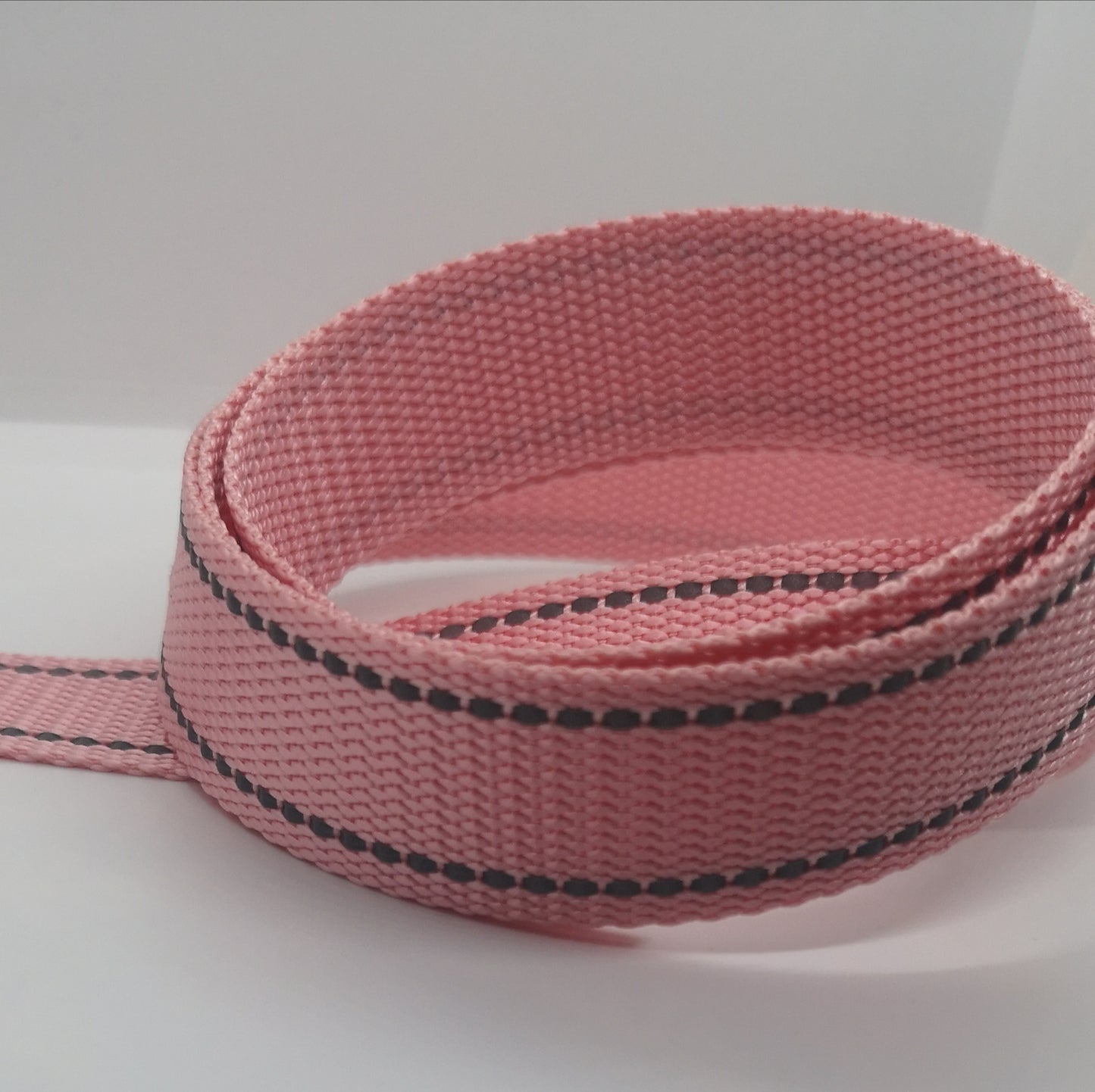 1" Wide Webbing - Solid Color with Reflective- PINK