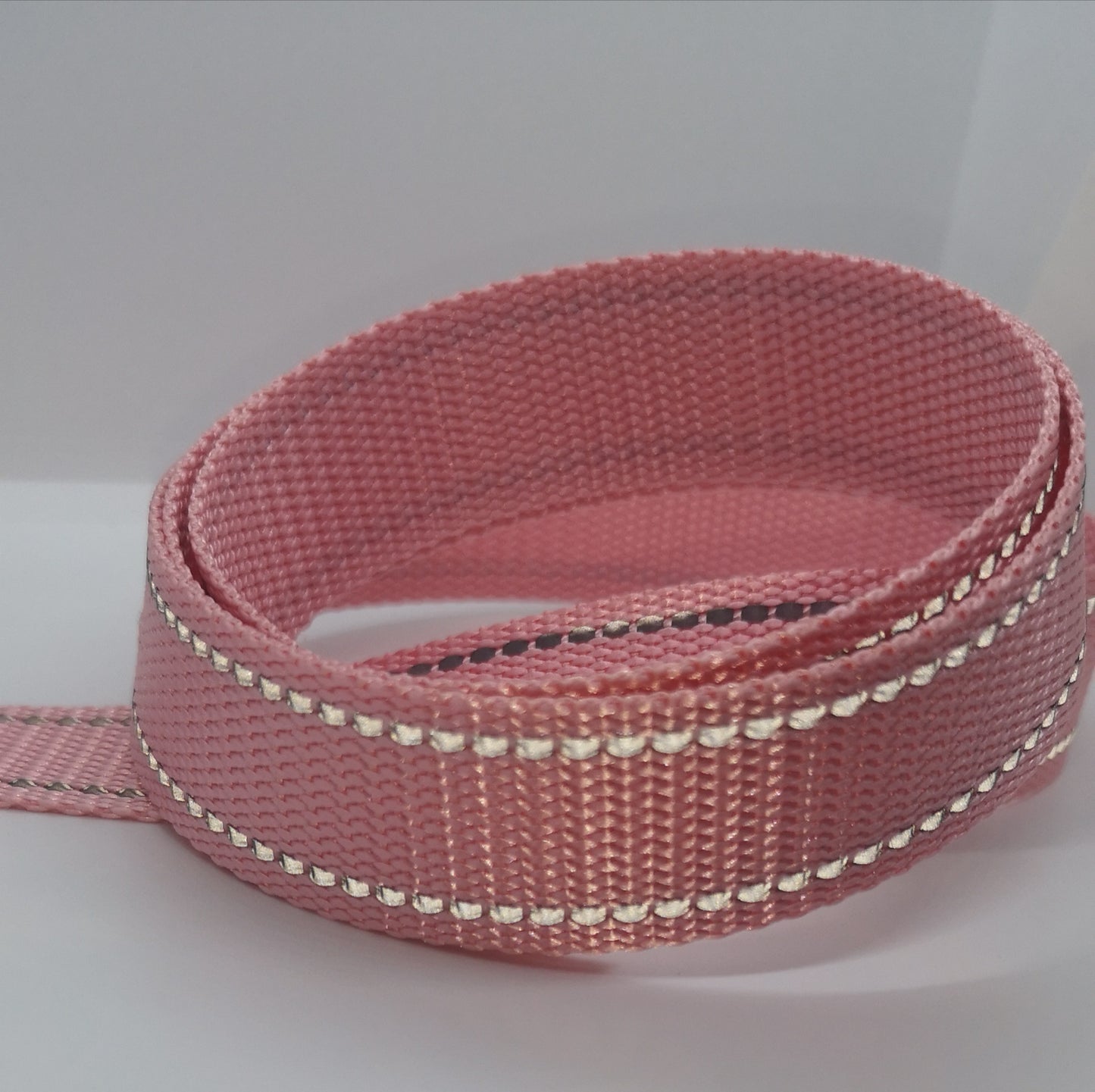 1" Wide Webbing - Solid Color with Reflective- PINK