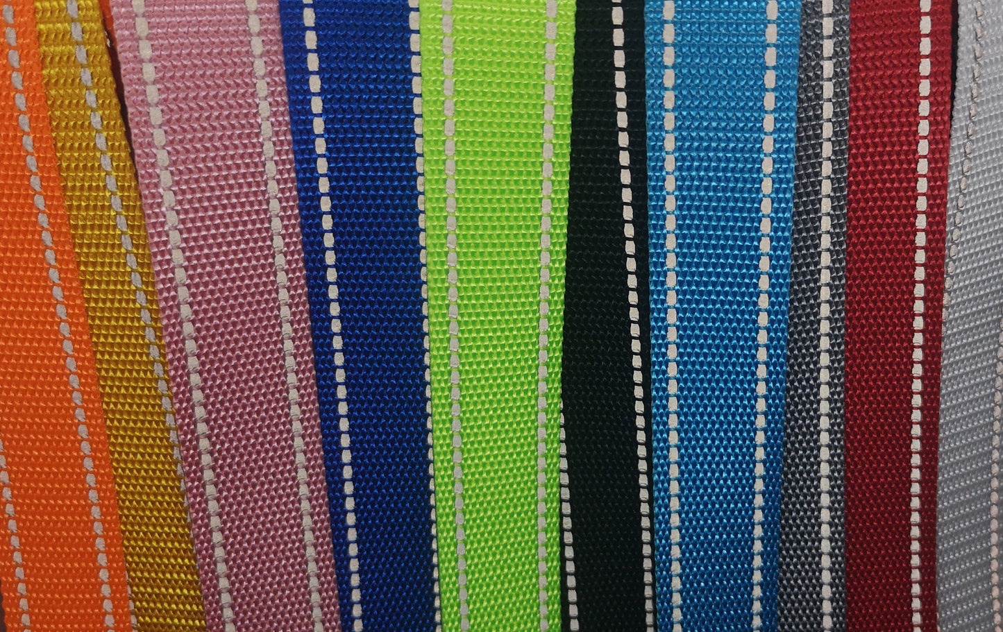 ***Last Chance*** 1" Wide Webbing - Solid Color with Reflective- LIME