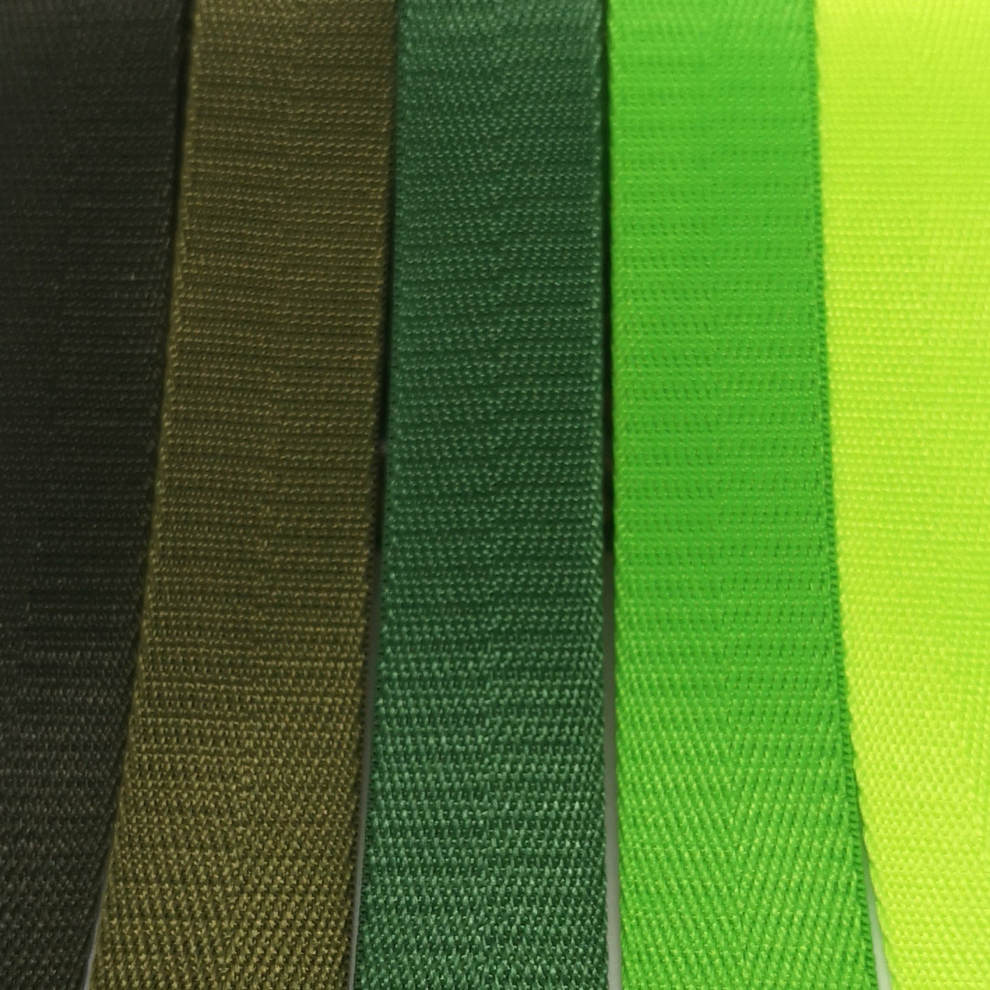 1" Wide Webbing - Solid Color - ARMY GREEN