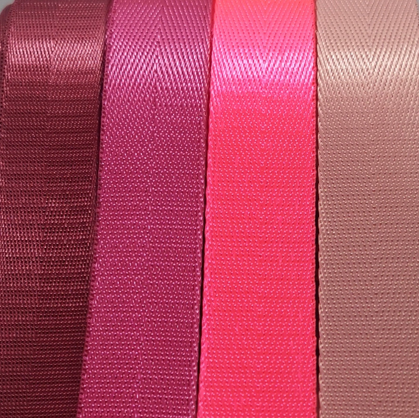 1" Wide Webbing - Solid Color - RASPBERRY PINK