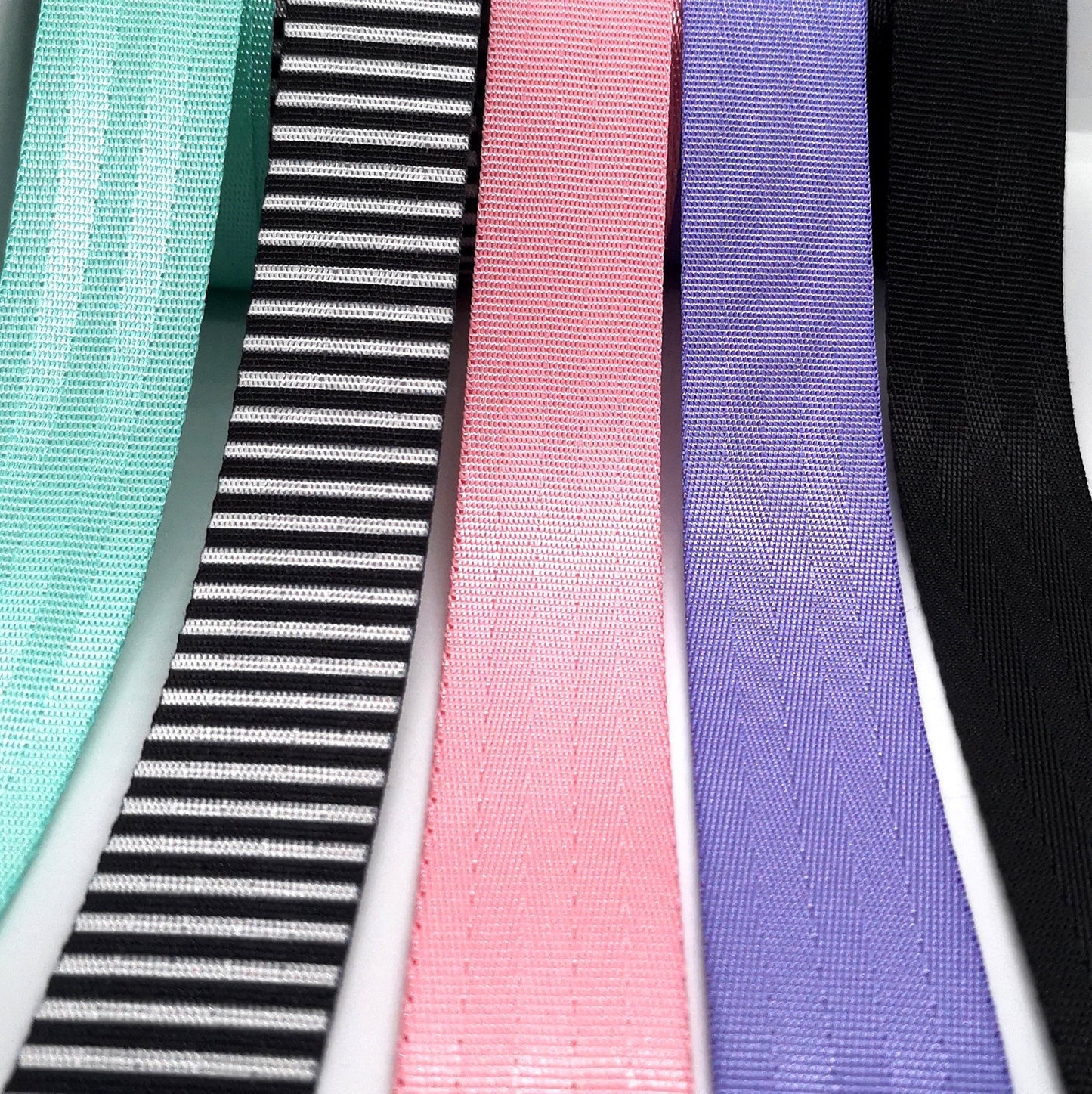 1" Turquoise Seat Belt Webbing