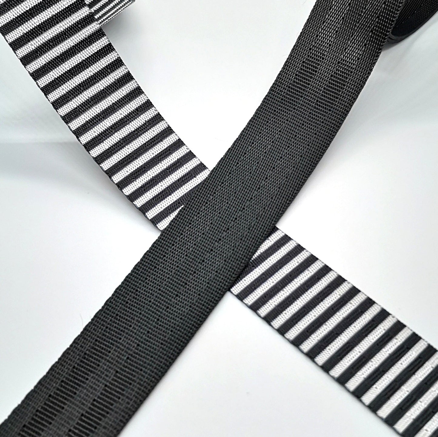 1" Black and white Seat Belt Webbing