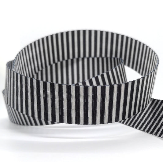 1" Black and white Seat Belt Webbing