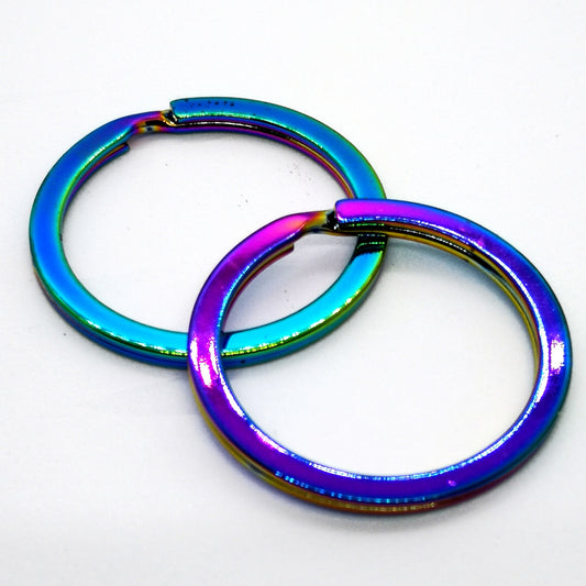 ***Last Chance*** Key Rings Rainbow set of 5