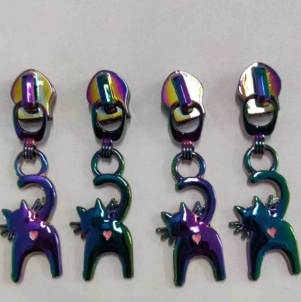 Zoe's Poot Rainbow zipper pull Set of 5