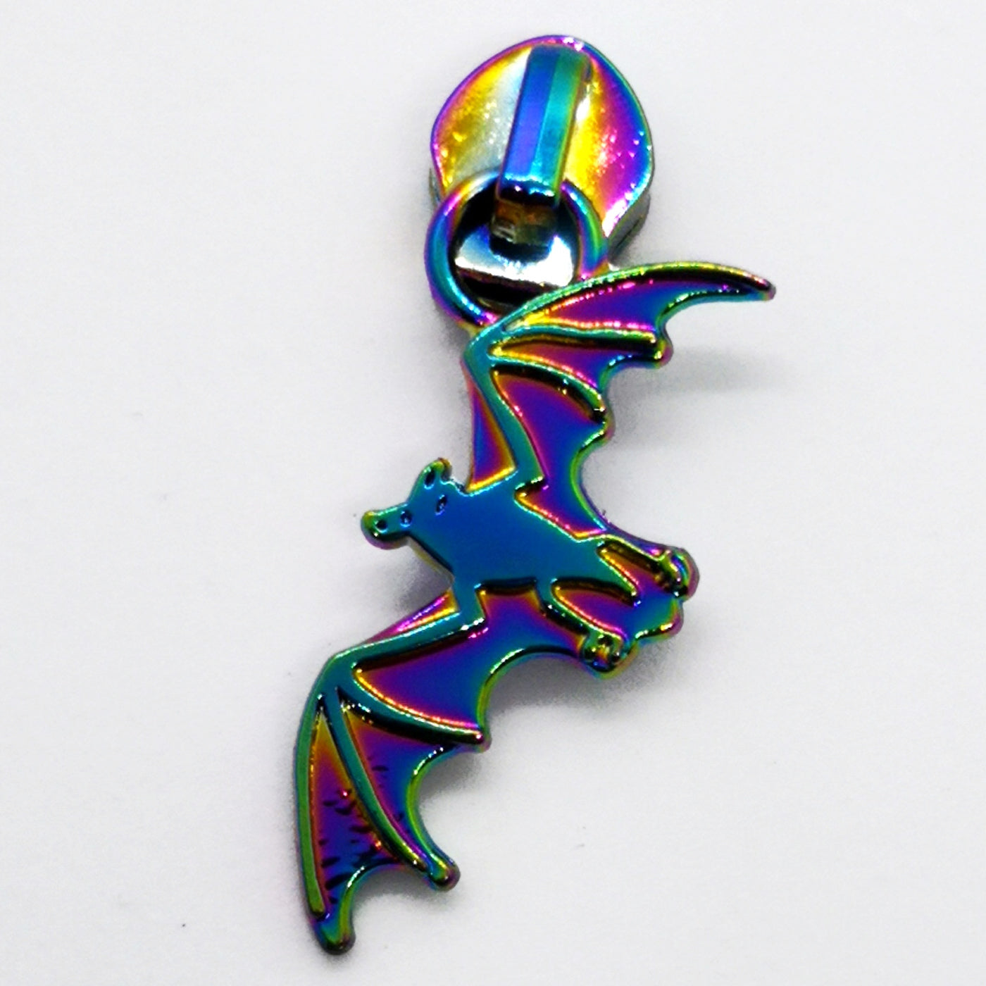 Bats Rainbow Zipper Pull set of 5