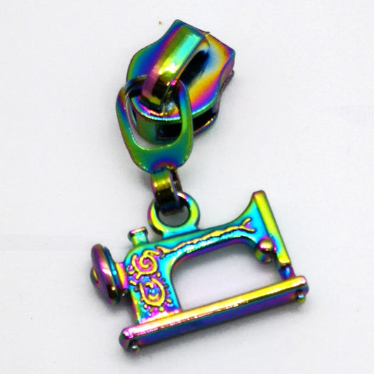 Rainbow Sewing Machine Zipper Pull set of 5