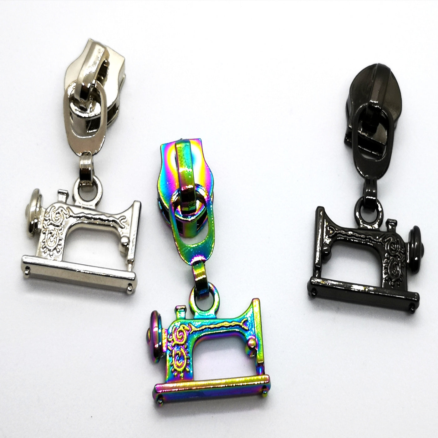 Rainbow Sewing Machine Zipper Pull set of 5