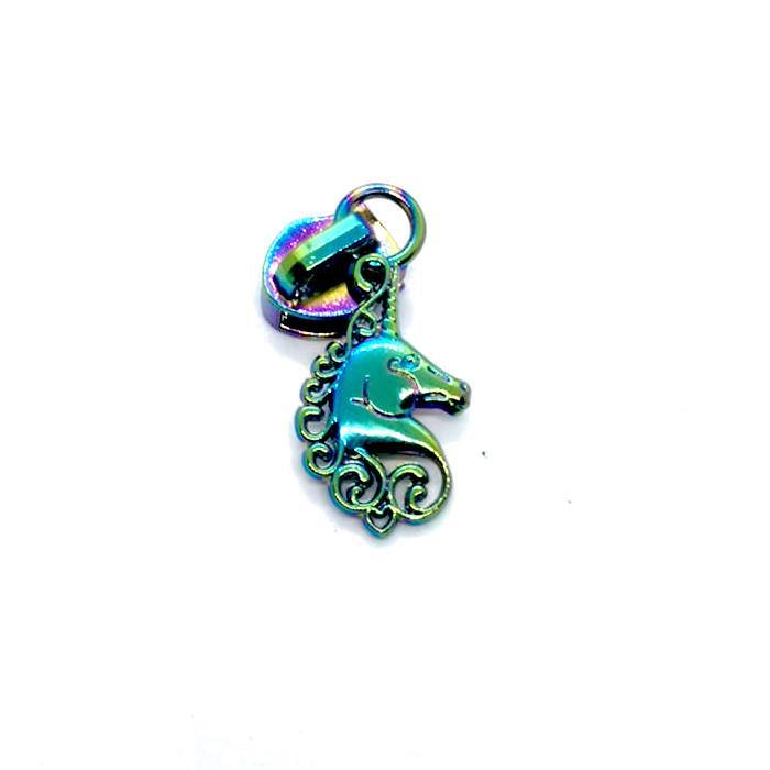 Rainbow Unicorn Zipper Pull - RC.Threadcraft