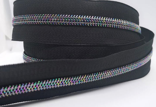 Dark Galaxy on Black Zipper Tape