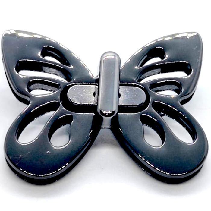 Gunmetal Butterfly purse lock closure - RC.Threadcraft