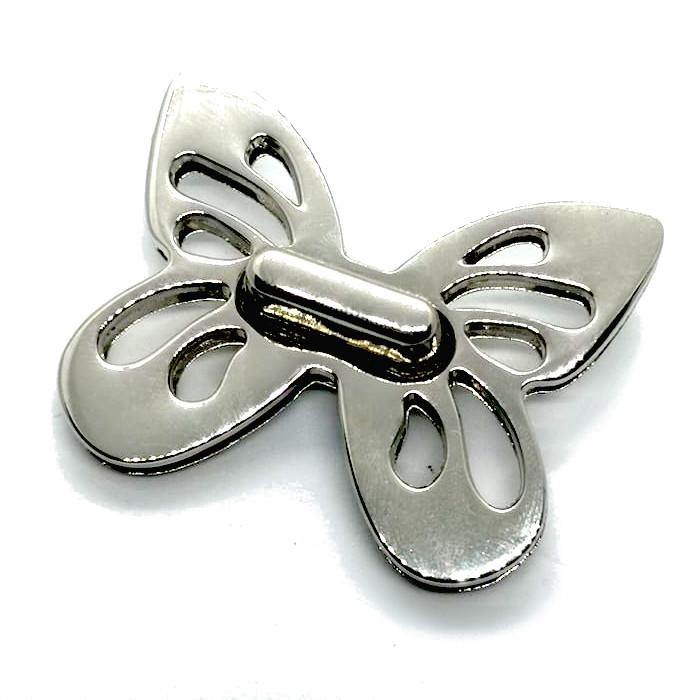 Sliver Butterfly purse lock closure - RC.Threadcraft
