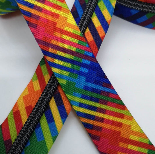 Radical rainbow Zipper Tape